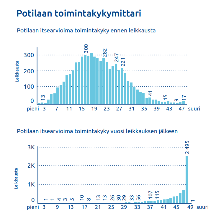 Kuvassa potilaan toimintakykymittari kaavio.